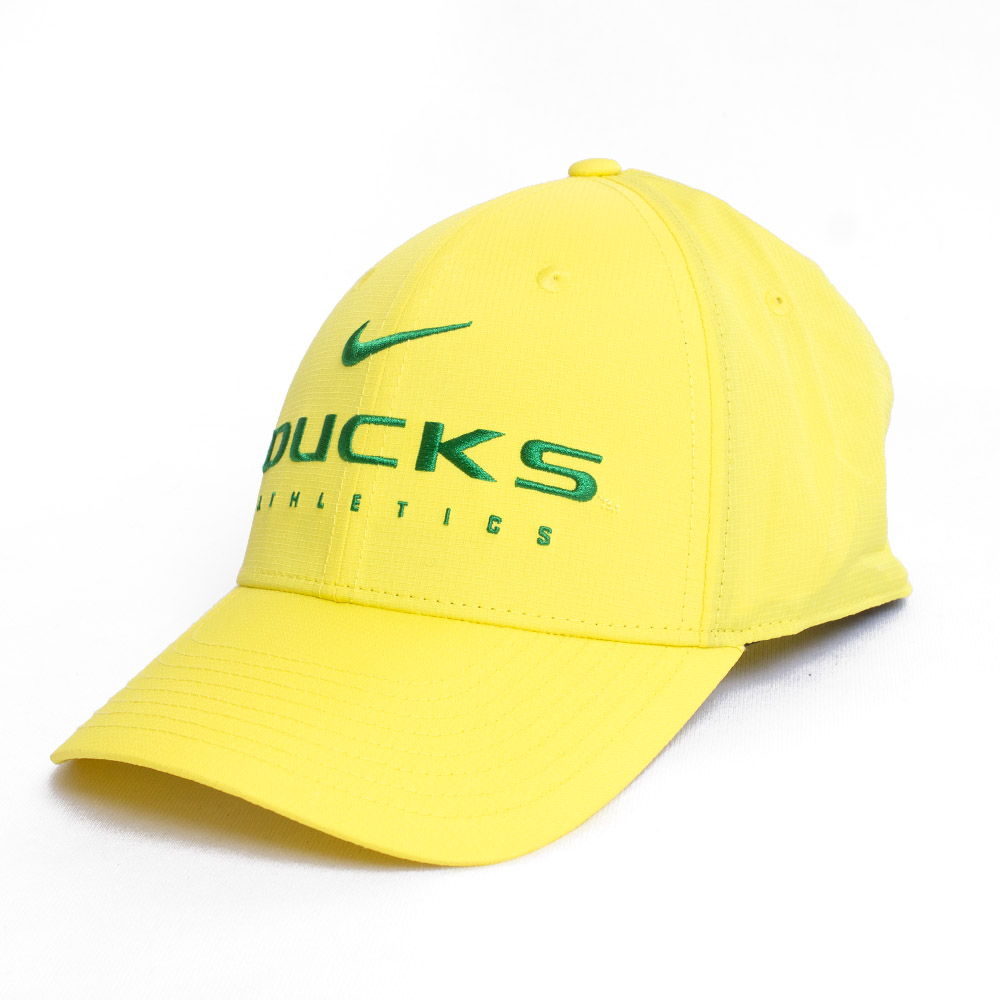 Ducks, Nike, Yellow, Curved Bill, Performance/Dri-FIT, Accessories, Unisex, Football, Structured, Sideline, Adjustable, Hat, Rip-stop, Ducks Athletics, 799093